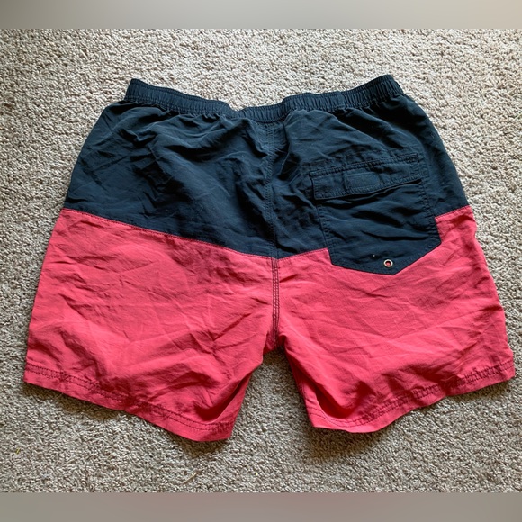 barney cools swim shorts 36 large navy blue red color block hybrid beach hiking - Picture 3 of 5